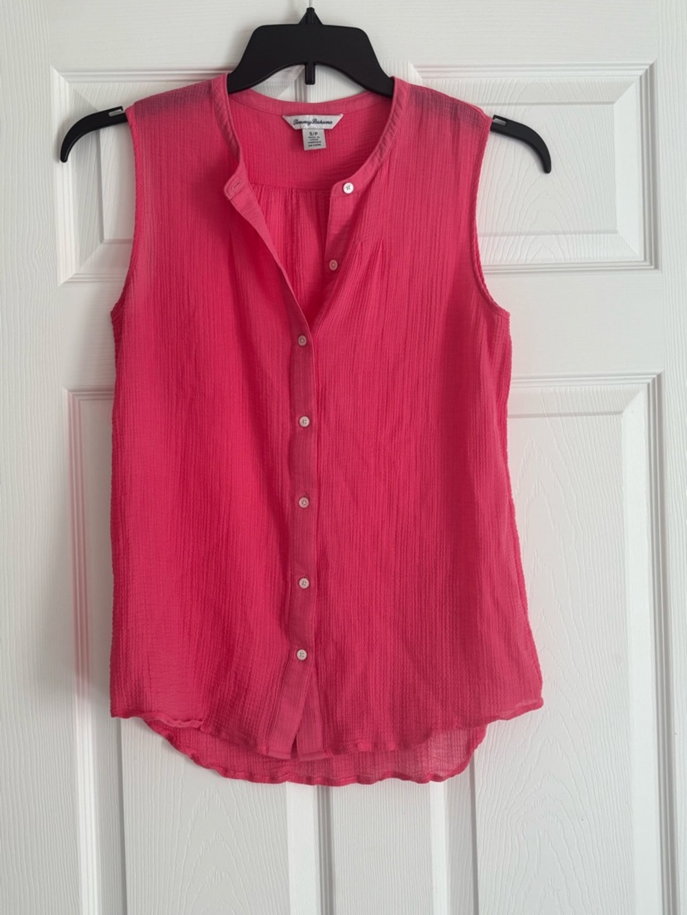 Women’s Tommy Bahama Pink Sleeveless Button-Down Blouse/Top